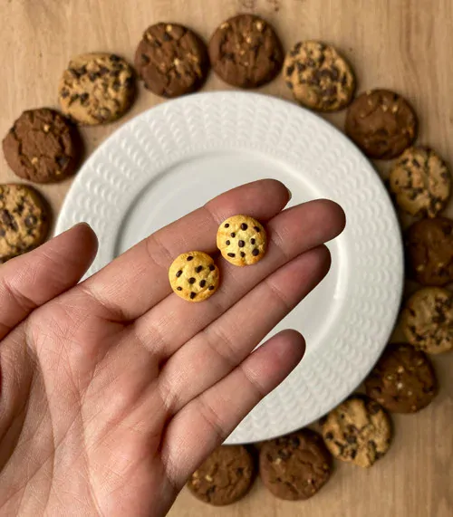 Cookies světlé (peckové náušnice)