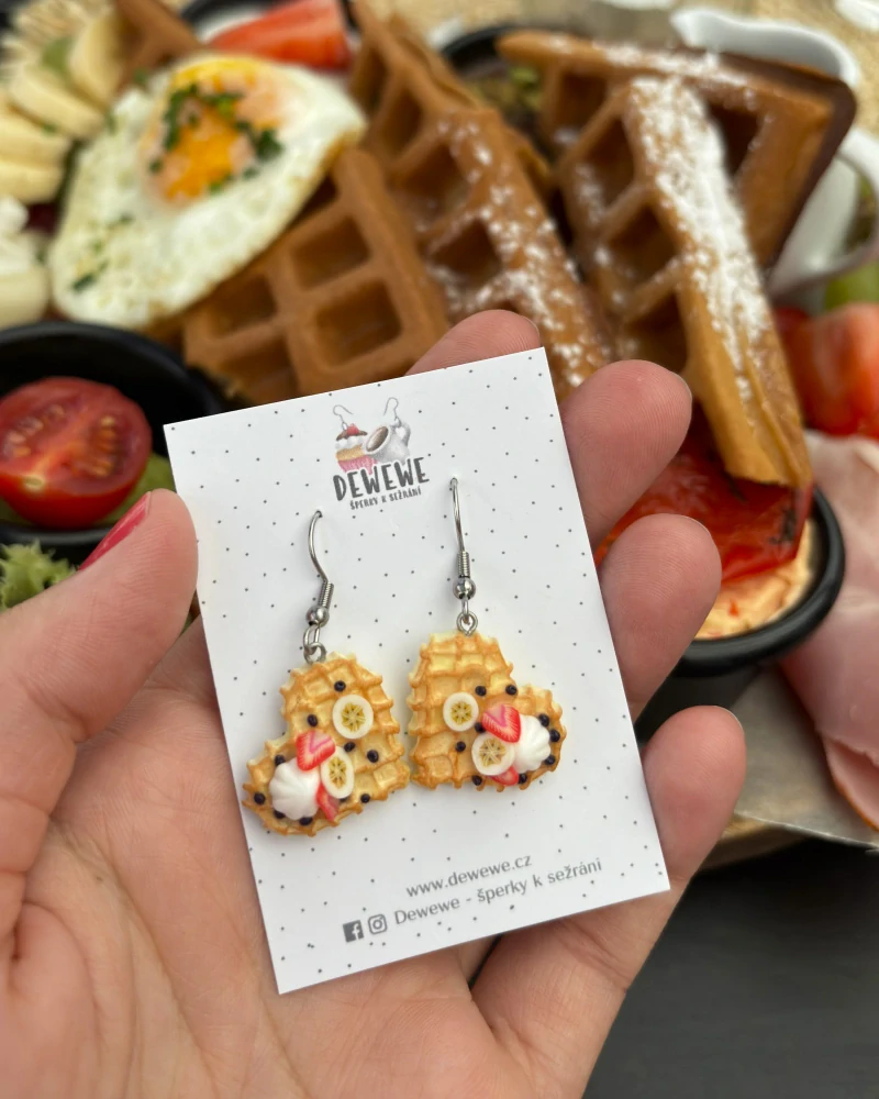 Extra letní waffle (visací náušnice)