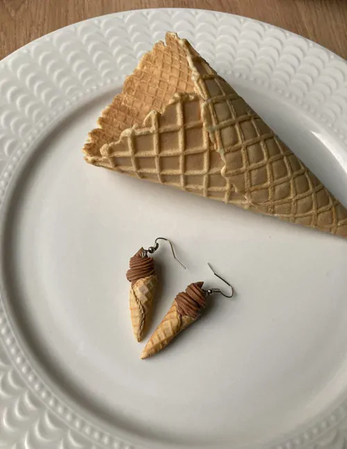Zmrzliny slaný karamel (visací náušnice)