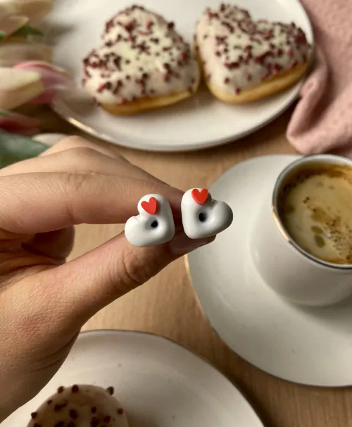 Donuty zamilované (peckové náušnice)