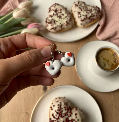 Donuty zamilované (visací náušnice)