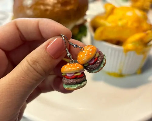 Hamburgery (visací náušnice)