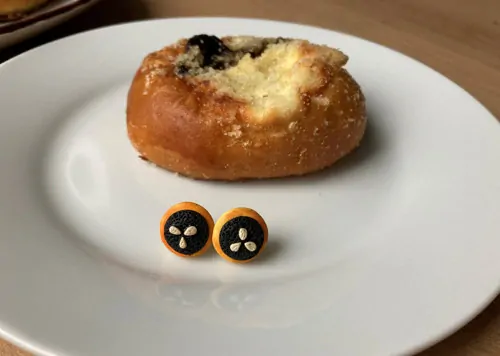 Koláče (mák a mandle) (peckové náušnice)