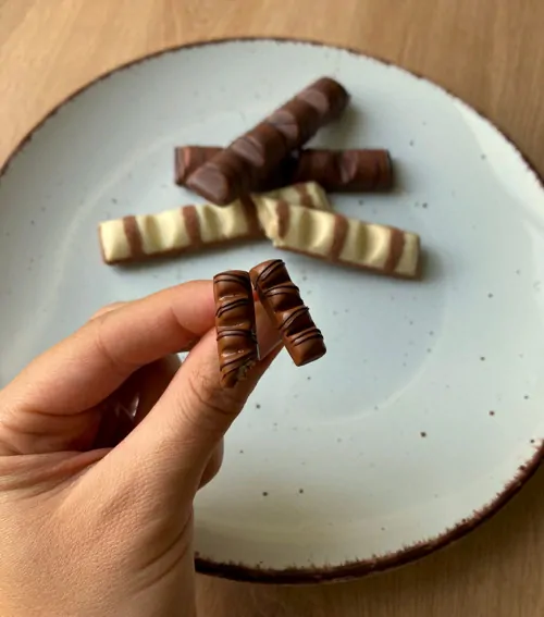 Kinder Bueno (peckové náušnice)