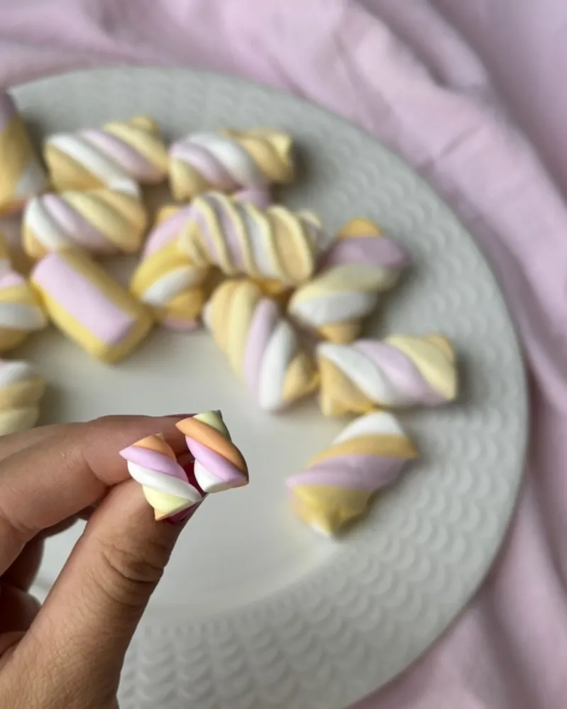 Sladké marshmallow (peckové náušnice)