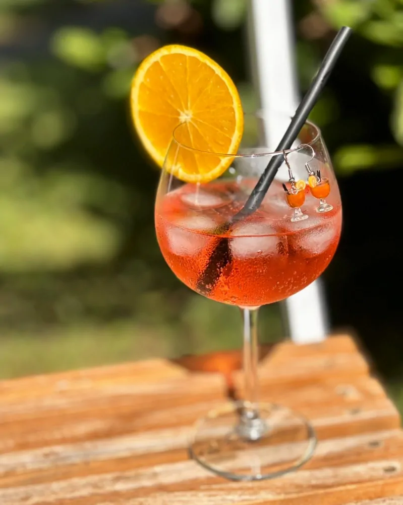 Aperol (visací náušnice)