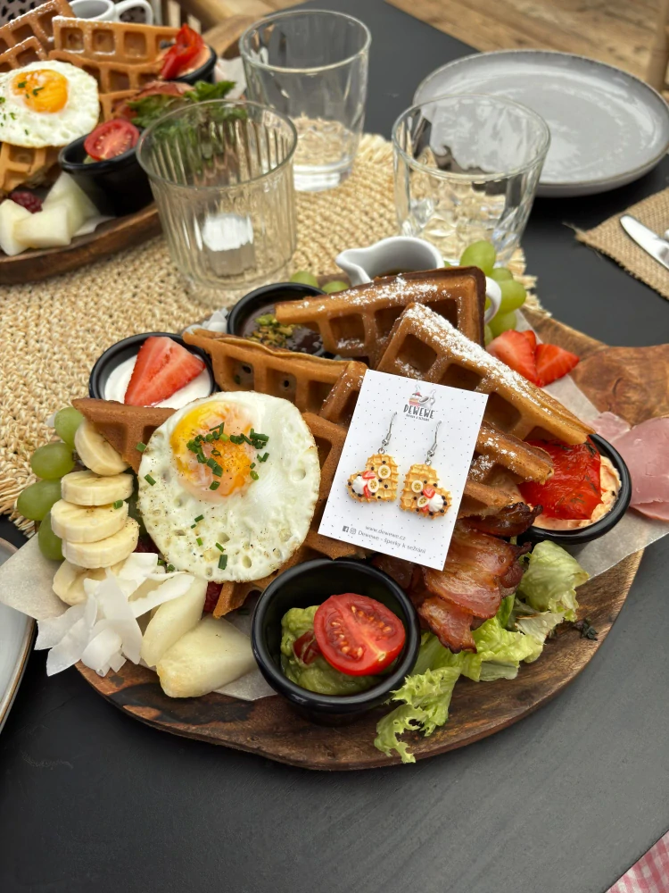 Extra letní waffle (visací náušnice)
