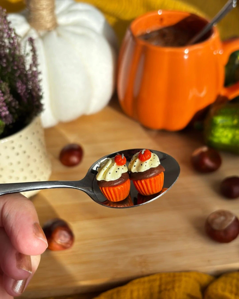Dýňové cupcaky (peckové náušnice)