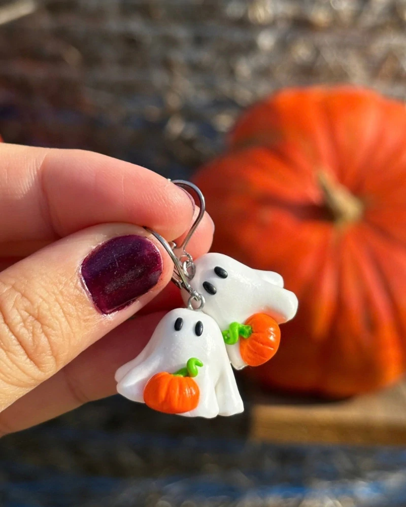 Halloweenská strašidýlka (visací náušnice)