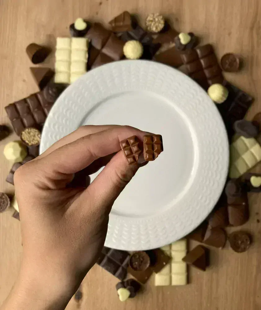 Čokolády mléčné (peckové náušnice)