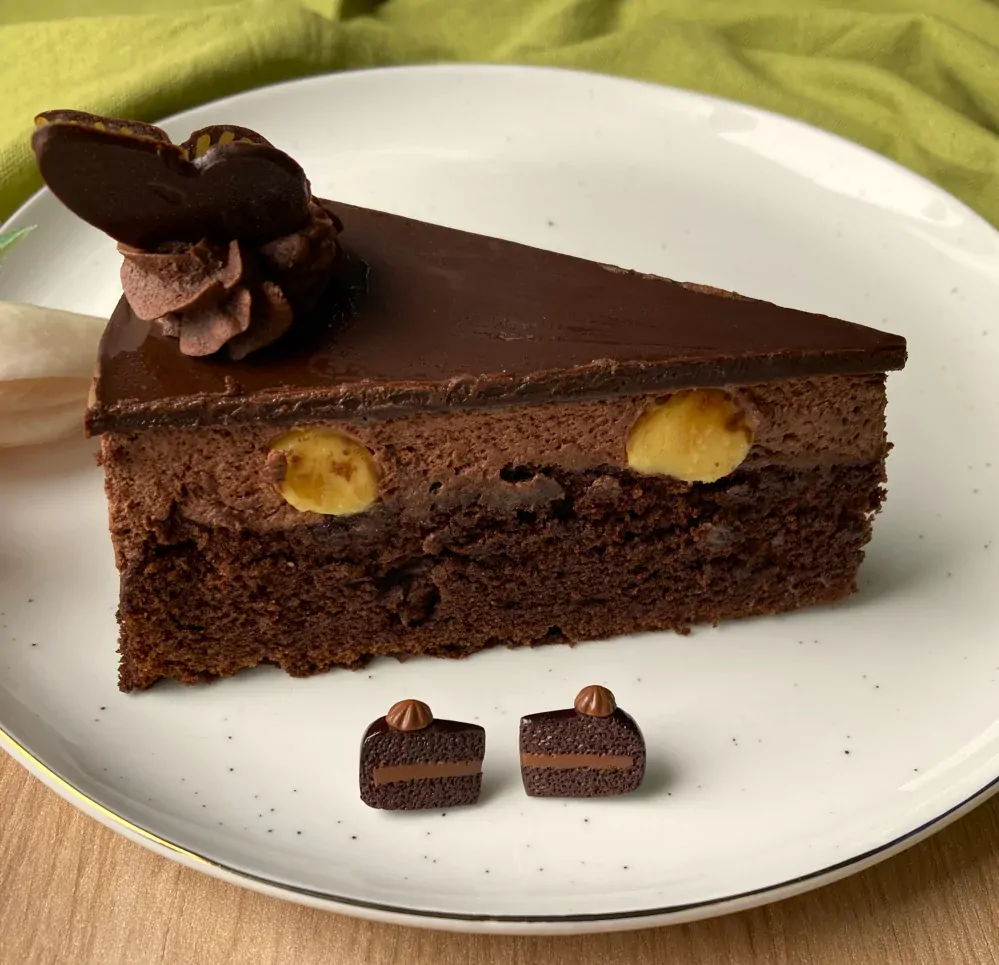 Dorty čokoládové (peckové náušnice)