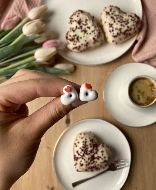 Donuty zamilované (peckové náušnice)