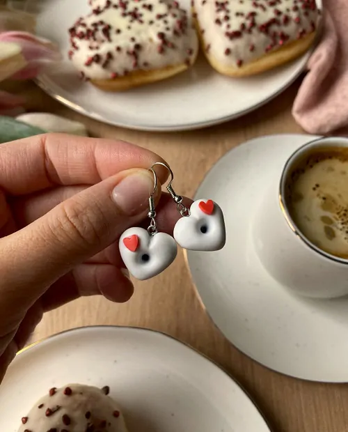 Donuty zamilované (visací náušnice)