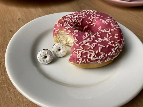 Donutky pastelové (peckové náušnice)