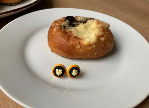 Koláče (mák a drobenka) (peckové náušnice)