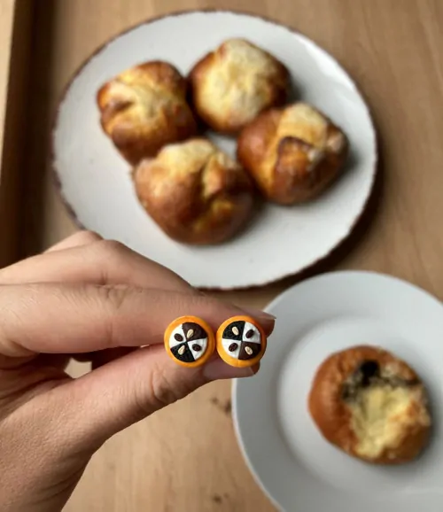 Koláče (mák, tvaroh, povidla) (peckové náušnice)