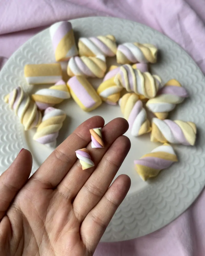 Sladké marshmallow (peckové náušnice)