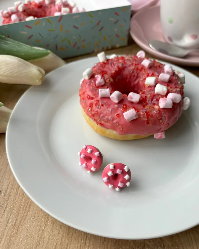 Donutky s marshmallow (peckové náušnice)