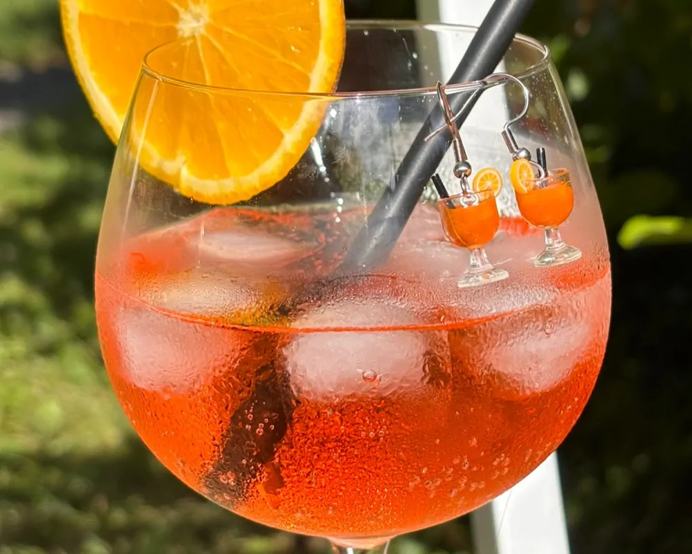 Aperol (visací náušnice)