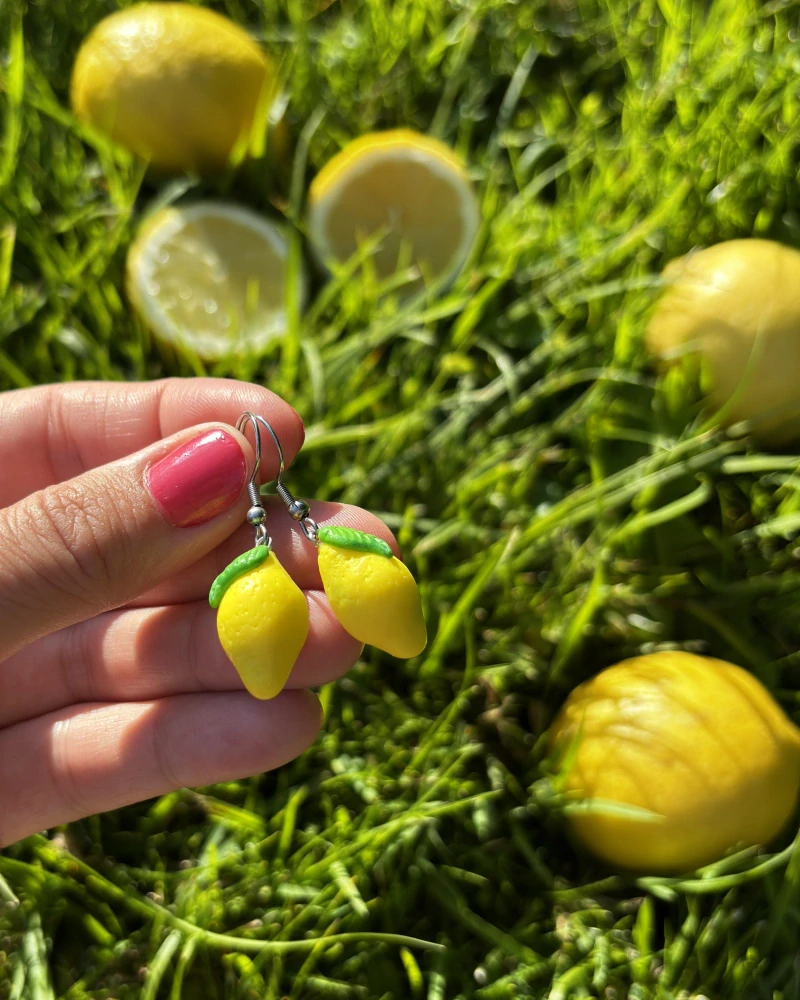 Citrony (visací náušnice)