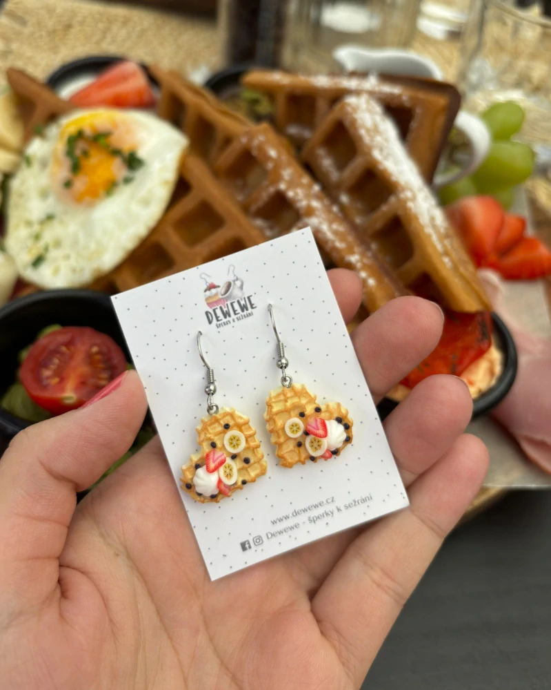 Extra letní waffle (visací náušnice)