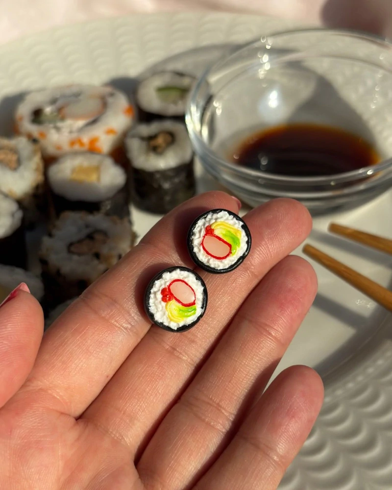 Sushi (peckové náušnice)