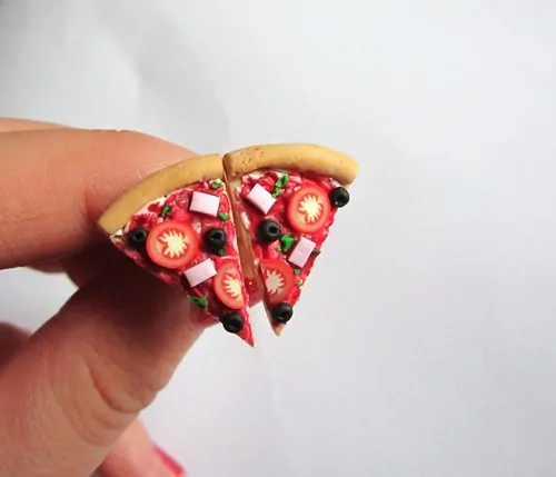 Pizza (peckové náušnice)