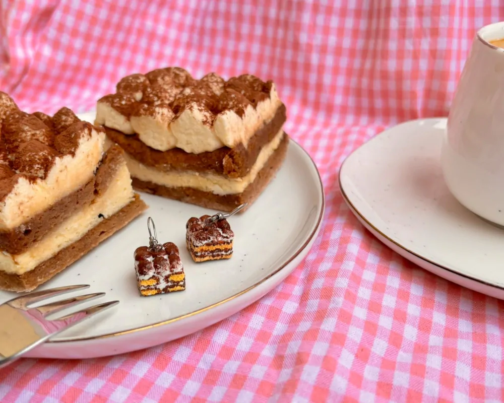 Tiramisu (visací náušnice)