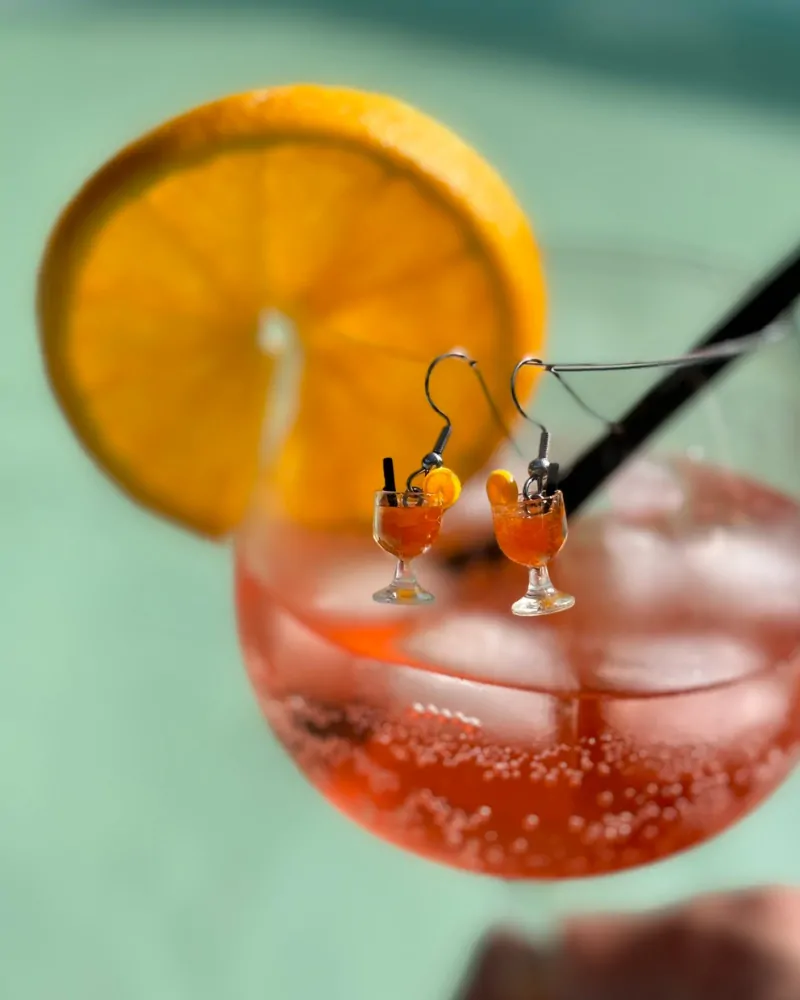 Aperol (visací náušnice)