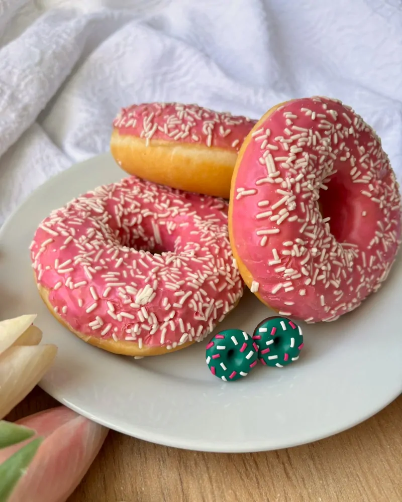 Donuty petrolejové (peckové náušnice)
