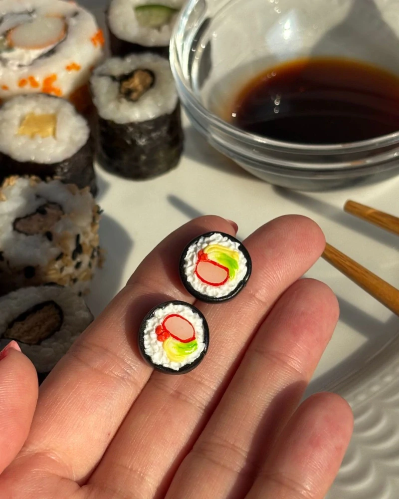 Sushi (peckové náušnice)