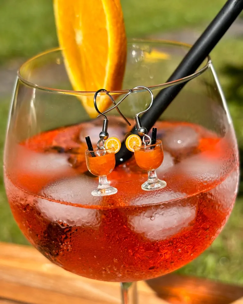 Aperol (visací náušnice)