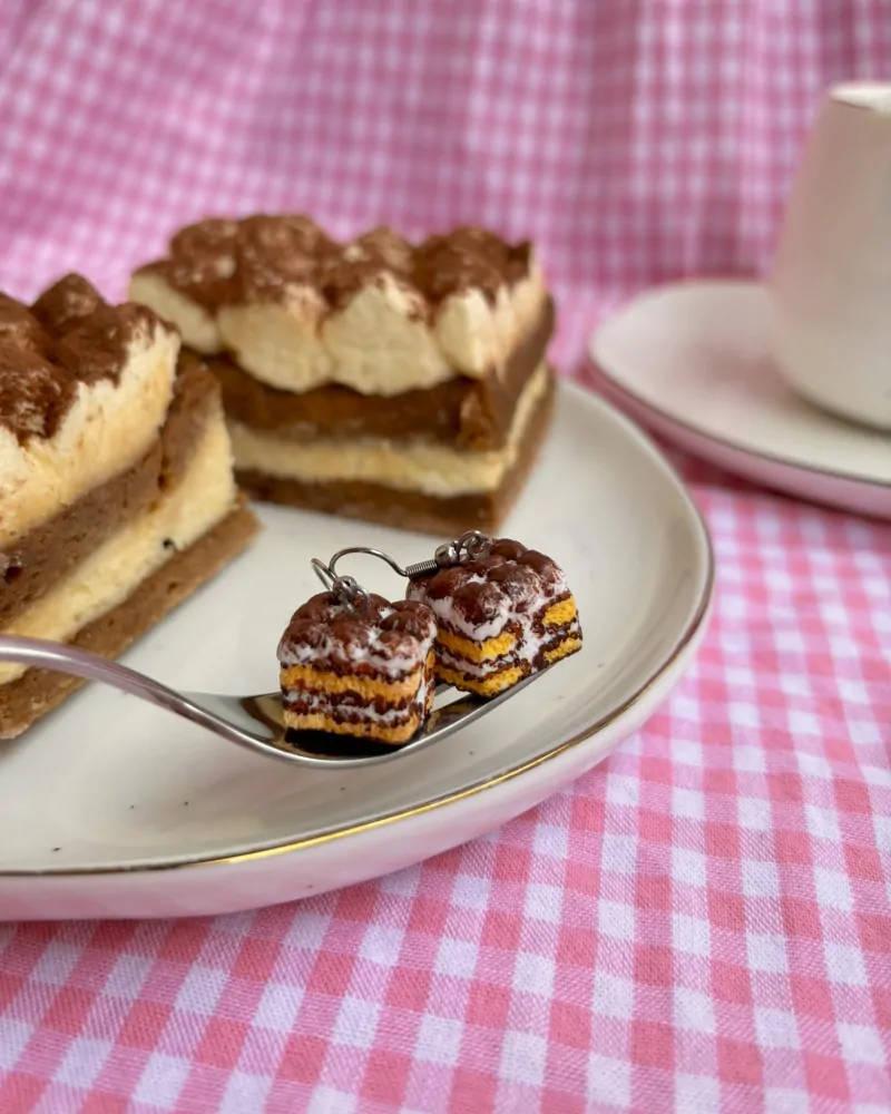 Tiramisu (visací náušnice)