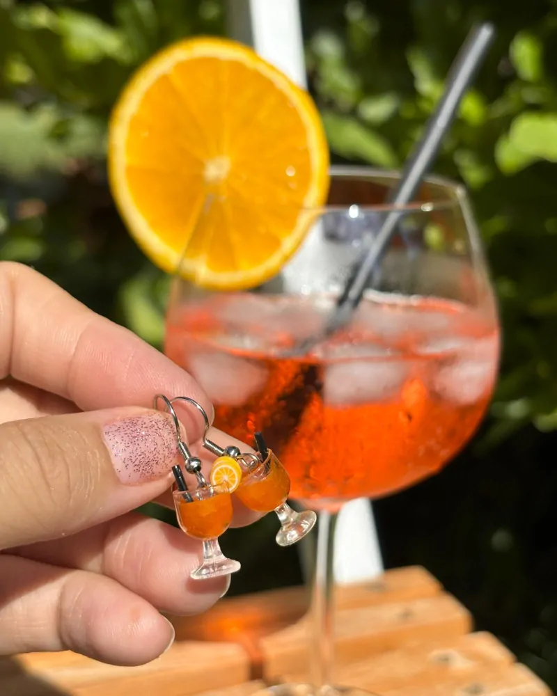 Aperol (visací náušnice)