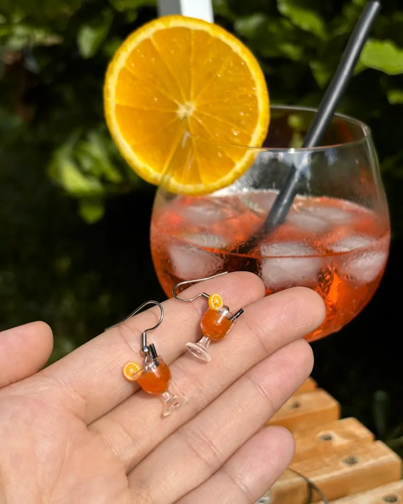 Aperol (visací náušnice)