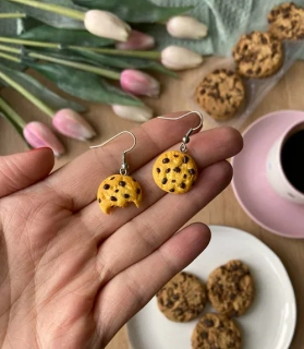 Cookies světlé nakousnuté (visací náušnice)