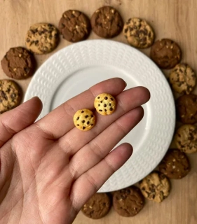 Cookies světlé (peckové náušnice)