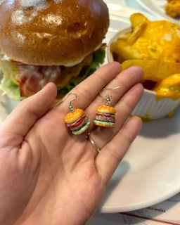 Hamburgery (visací náušnice)