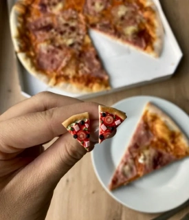 Pizza (peckové náušnice)