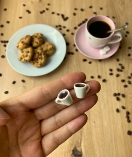 Kafíčka (peckové náušnice)