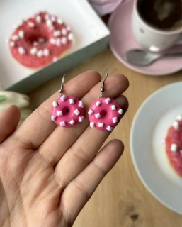 Donutky s marshmallow (visací náušnice)