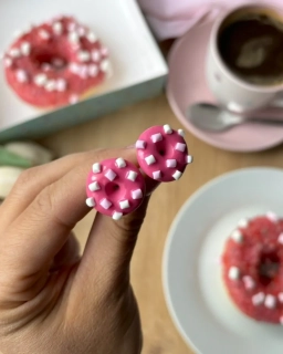 Donutky s marshmallow (peckové náušnice)
