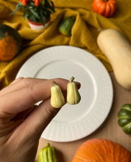Dýně máslová (peckové náušnice)