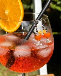Aperol (visací náušnice)