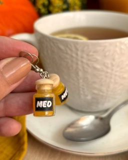 Sklenice medu (visací náušnice)