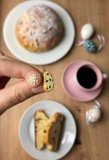 Pocukrovaný mazanec na ochutnávku (peckové náušnice)