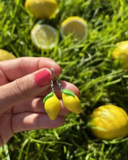 Citrony (visací náušnice)