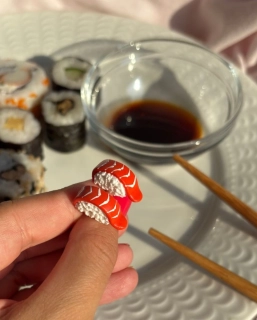 Nigiri sushi (peckové náušnice)